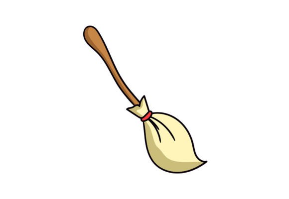 Broom Vector Graphic: Spooky Graphics & Illustrations