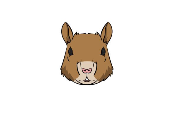 Happy Squirrel Face Clipart: Graphics & Illustrations