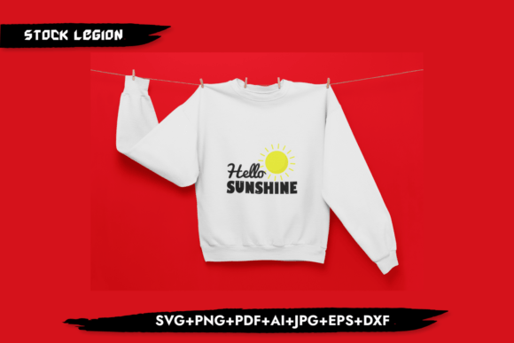 Hello Sunshine-Summer Svg: Graphics for T-Shirt Designs
