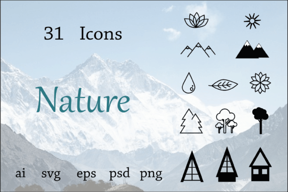 Icons Nature: Essential Graphics and Icons for Sellers