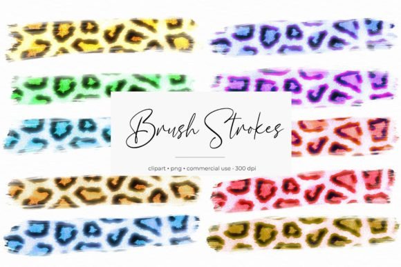 Leopard Brush Strokes: Bold Graphics & Decorative Elements