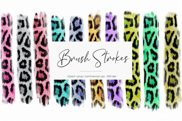 Leopard Brush Strokes: Bold Graphics & Decorative Elements