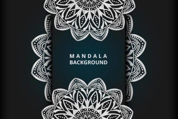 Luxury Silver Mandala: Premium Graphics & Backgrounds