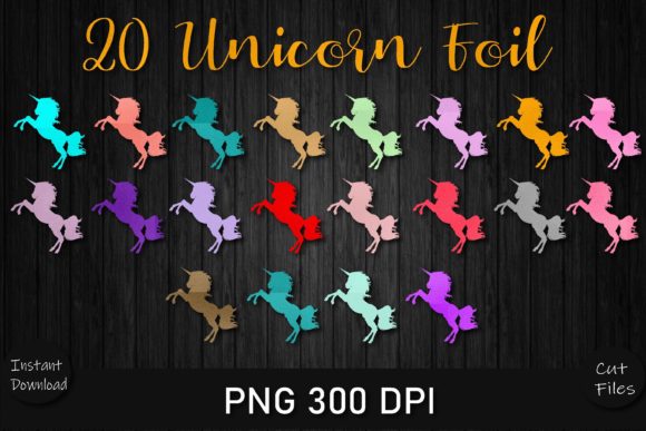 Review: 20 Cute Unicorn Foil PNG Bundle for Embroidery
