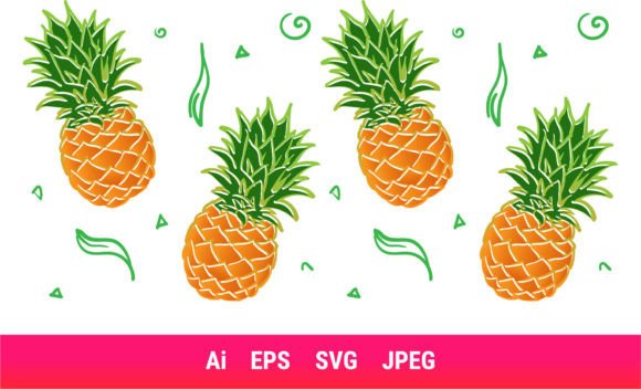 Seamless Pattern Pineapple: Vibrant Graphics and Patterns