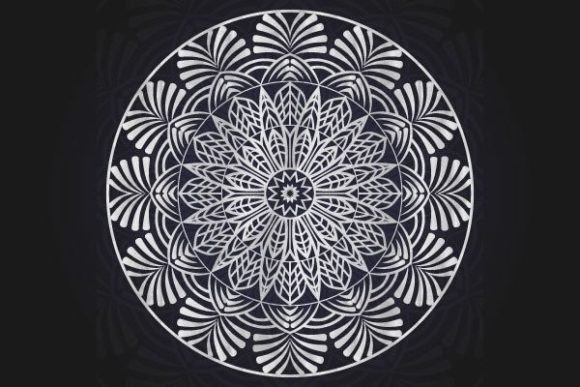Silver Indian Mandala: Premium Graphics & Backgrounds