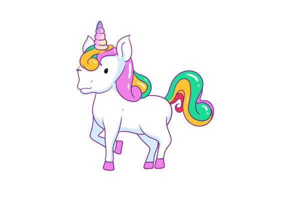 Sweet Unicorn Clipart Vector: Graphics & Illustrations