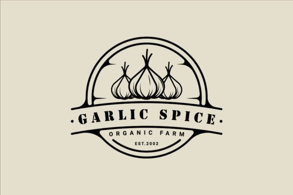 Vintage Garlic & Onion Graphics for Logos and Crafts