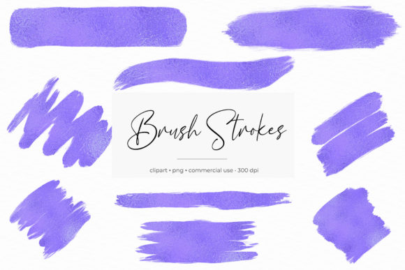 Violet Brush Strokes: Premium Graphics & Decorative Elements
